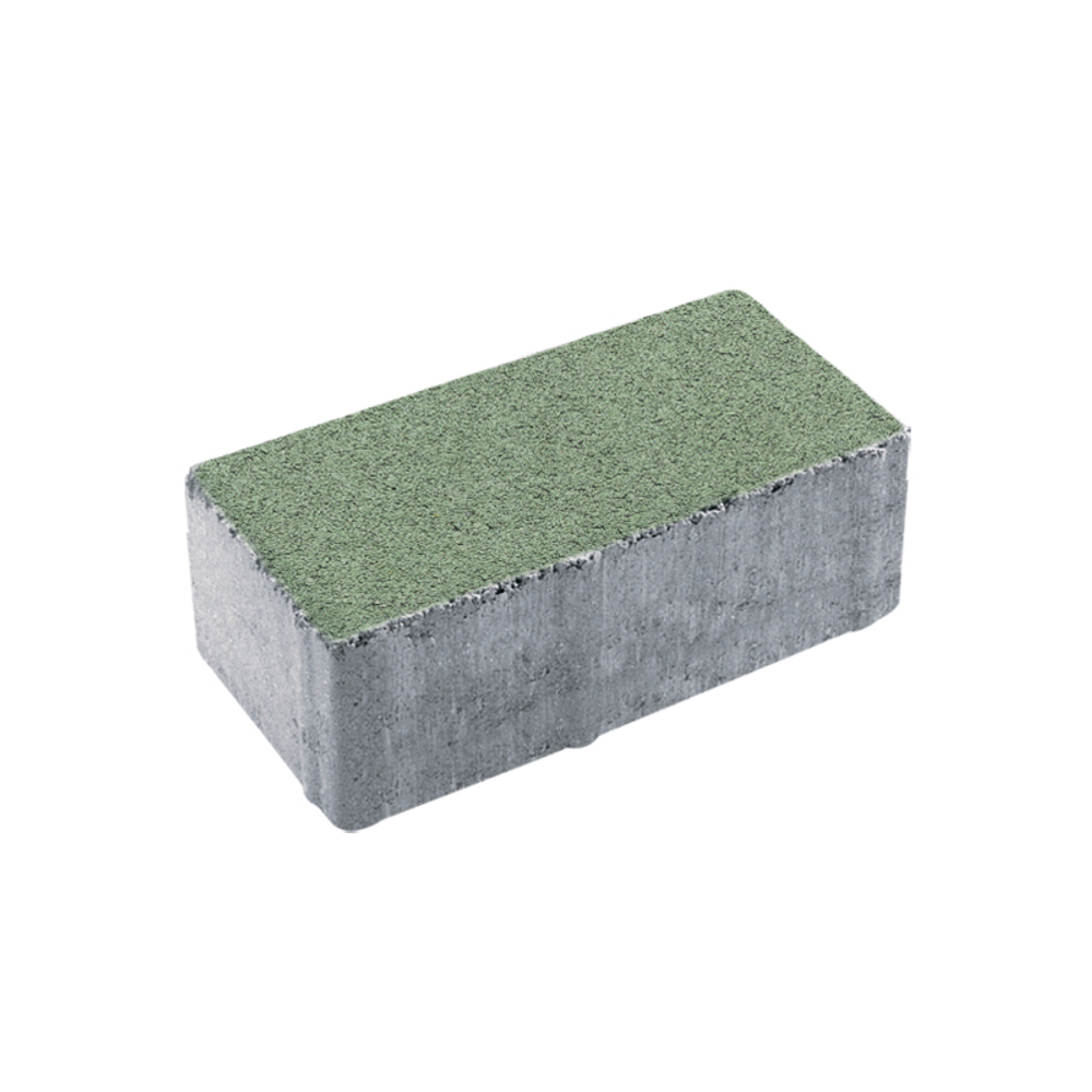 Тротуарная плитка ПРЯМОУГОЛЬНИК 200x100 мм - Стандарт Зеленый