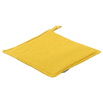 Прихватка из стираного льна горчичного цвета из коллекции essential, 22х22 см