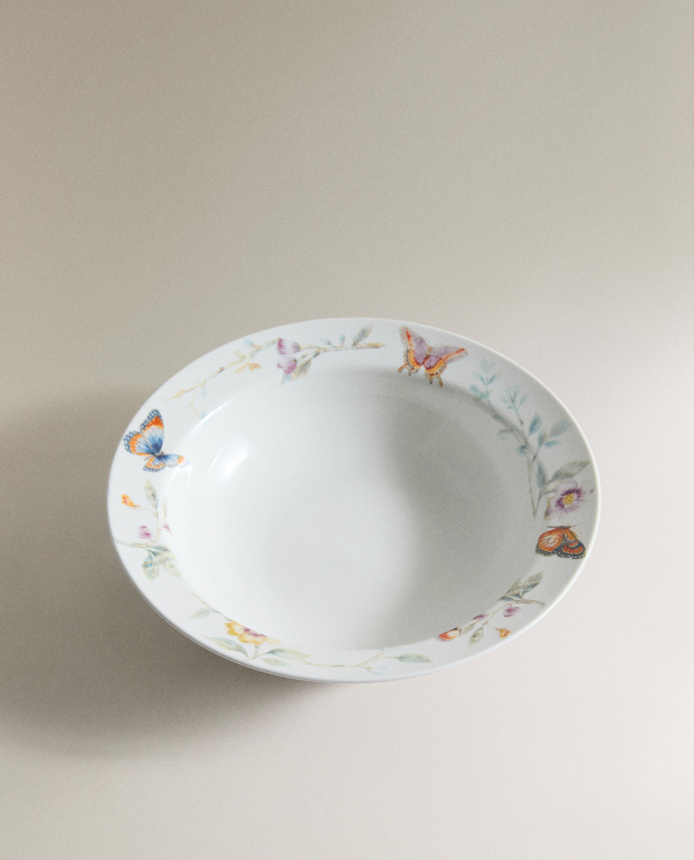 Zara Home тарелка из фарфора, цвет бежевый, 18 см