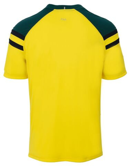 Теннисная футболка Fila T-Shirt Frankie - buttercup/deep teal/fila navy