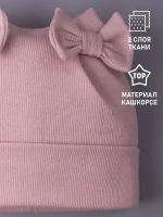 Шапка для девочки осенняя с бантиками