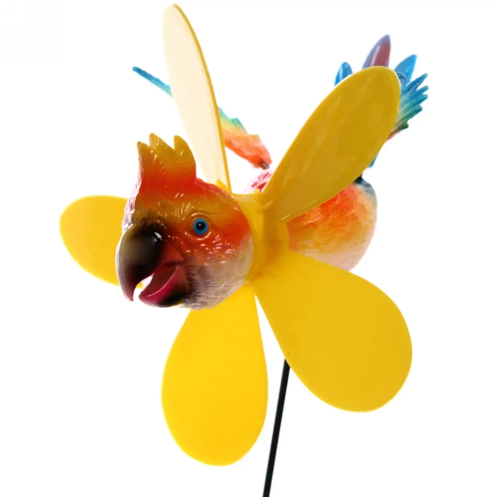 Фигура на спице «Попугай» 14*60см ветрячок для отпугивания птиц
