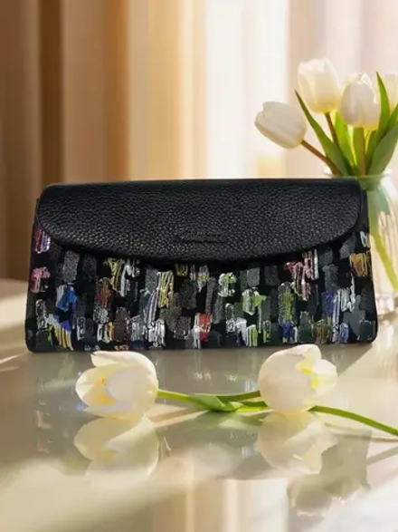 Компактный кошелек натуральная кожа