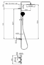 Душевая система Bossini Apice L10505.030 хром