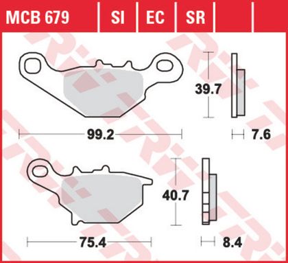 Колодки тормозные дисковые TRW MCB679EC