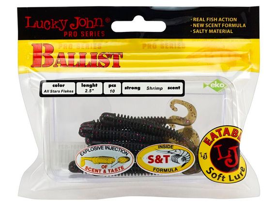 Твистеры съедобные LJ Pro Series BALLIST 2.5in (6,3 см), цв. S21, 10 шт.