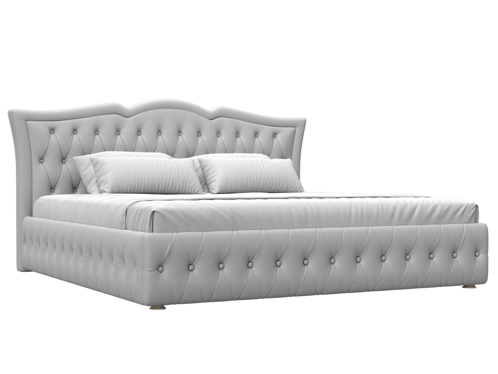 Кровать интерьерная Герда 200, Белый, Экокожа, 108396