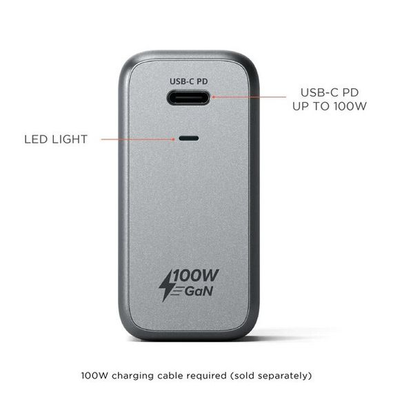 Сетевое зарядное устройство Satechi Compact Charger 100W GaN Power (ST-UC100WSM-EU) Space Gray
