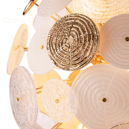 Люстра Cloyd SOLAR C12 / Ø50 см - бел.керамика - золото (арт.10660)