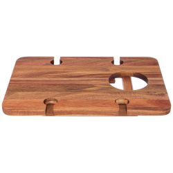 СТОЛИК AGNESS СЕРВИРОВОЧНЫЙ (ВИННЫЙ) АКАЦИЯ 35*25,4*21,4 СМ