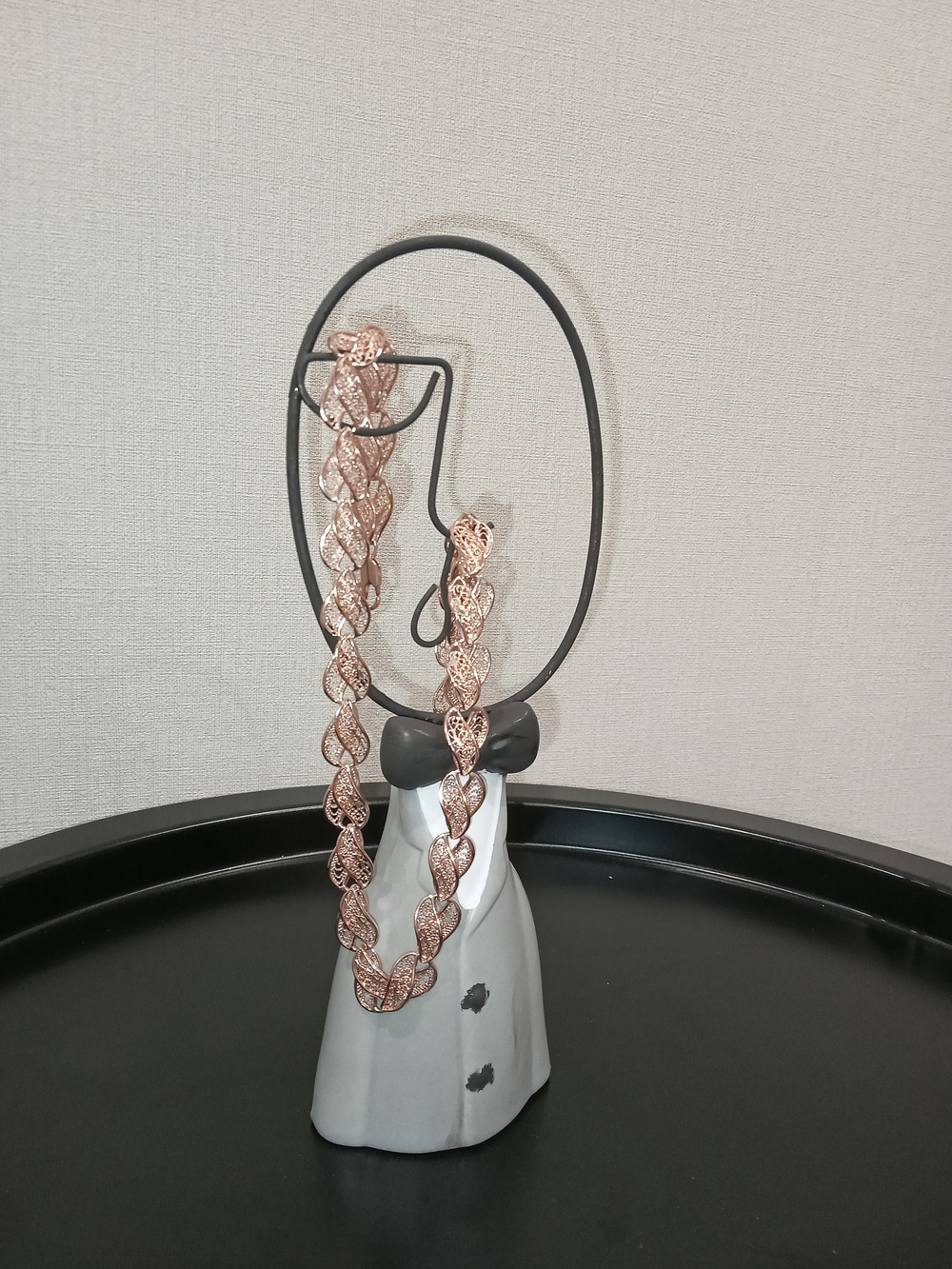 Колье. Покрытие золочение. Филигрань.