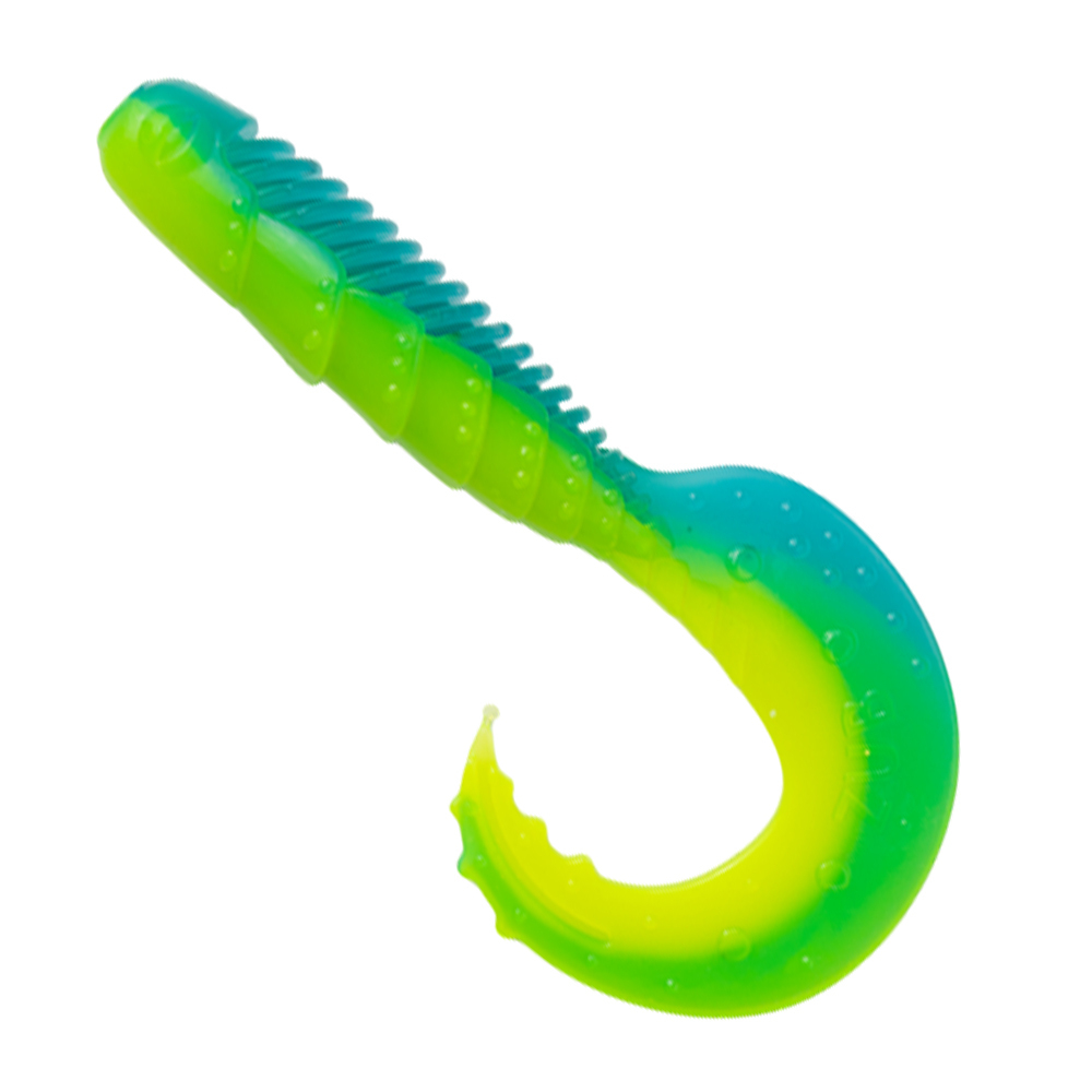 Приманка ZUB-HIBINA  95мм(3,8")-4шт, (цвет 020) синий верх-желтый низ