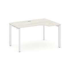 Style Project Стол рабочий эргономичный SN-59P.SPA-001(R) Дуб Наварра/Металл Белый/Белый Заглушка 13