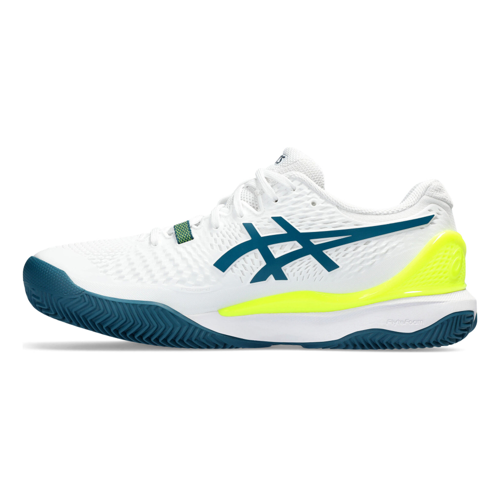Мужские теннисные кроссовки ASICS Gel-Resolution 9 Clay Court Shoe Men - White, Petrol
