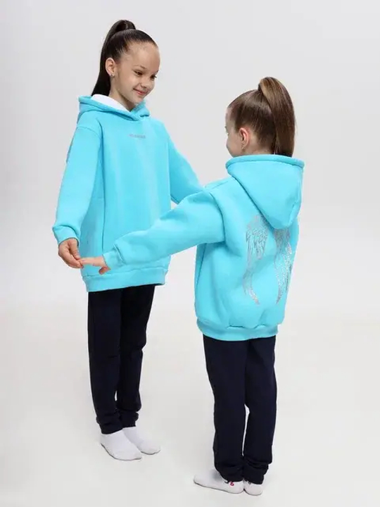 Худи с крыльями глиттер (светло-голубой)