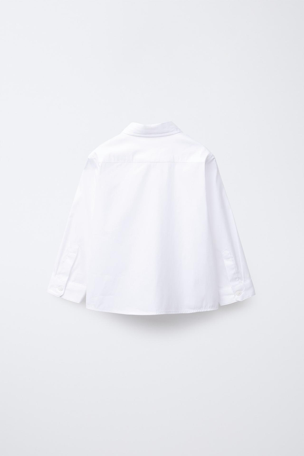 ZARA РУБАШКА ИЗ ЭЛАСТИЧНОЙ ТКАНИ, БЕЛЫЙ