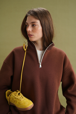 Олимпийка Zoe с начесом, какао