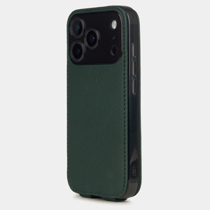 Кожаный чехол для iPhone 17 Pro, теленок темно-зеленого цвета