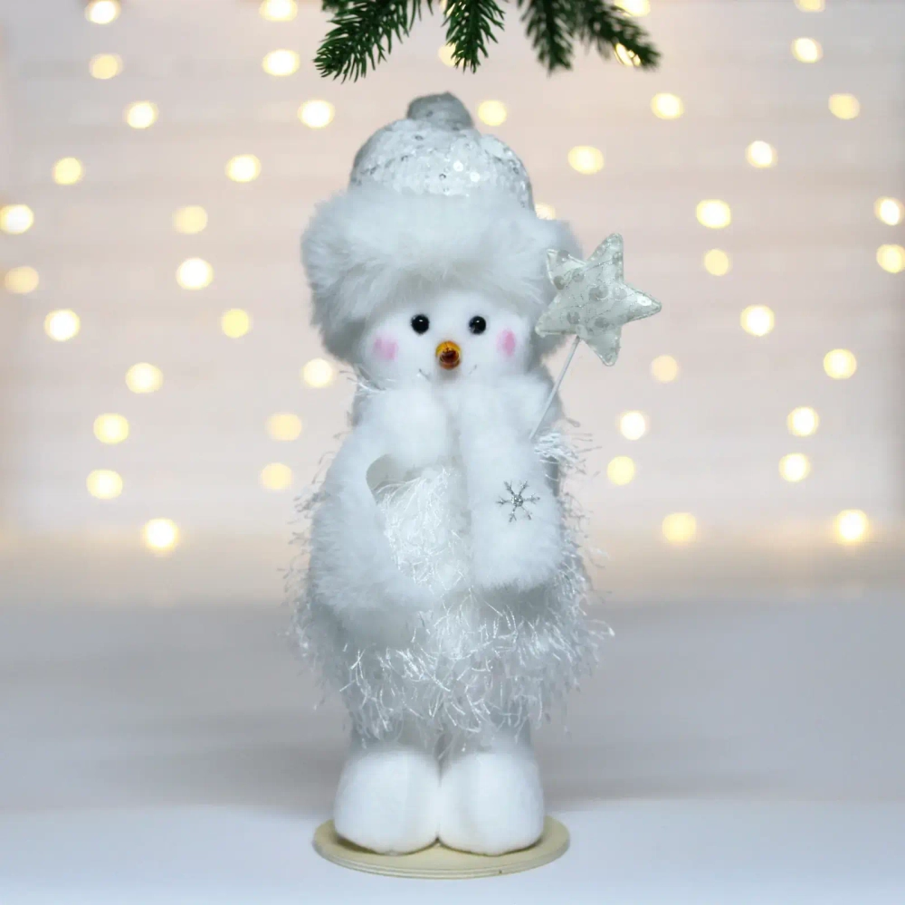 Фигурка «Зимний снеговик» 25 см, Белый (микс дизайнов)