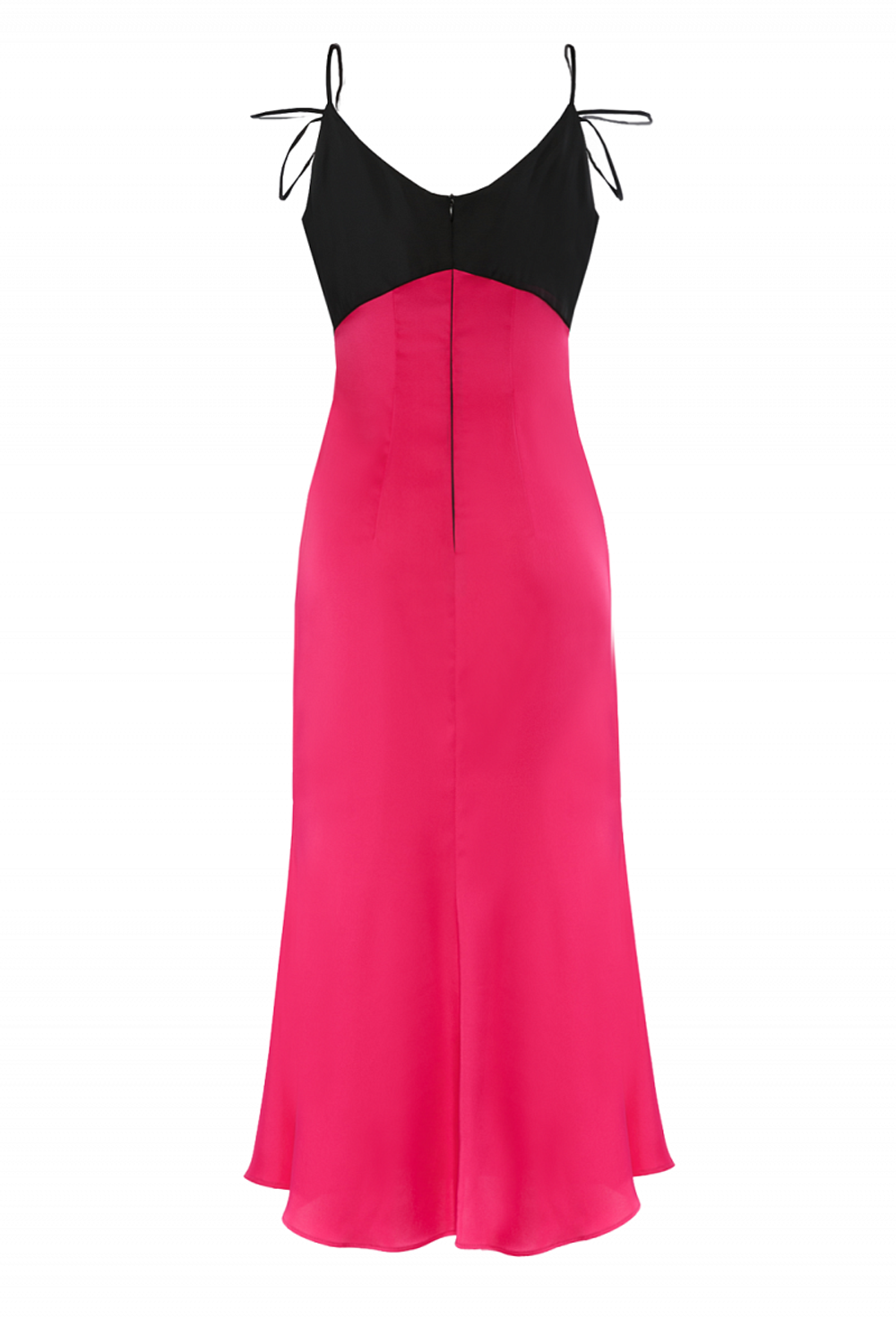 Платье на лямках фуксия 09-19SS