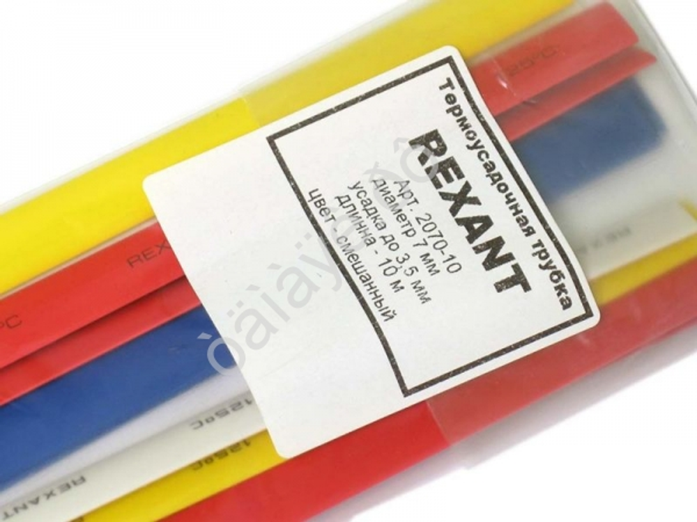 Кембрик  (7мм) REXANT цвет-микс (10м)  2070-10