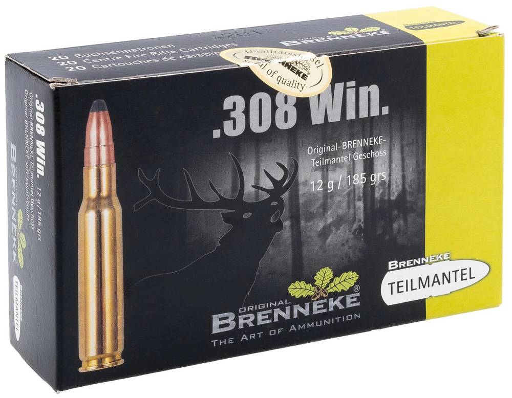 Патрон BRENNEKE 308Win TEILMANTEL ( BASIC,SP-TOMBAC PL.BULLET) 12гр(20/100)