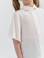 Блузка с коротким рукавом для девочки "Белая" 7+