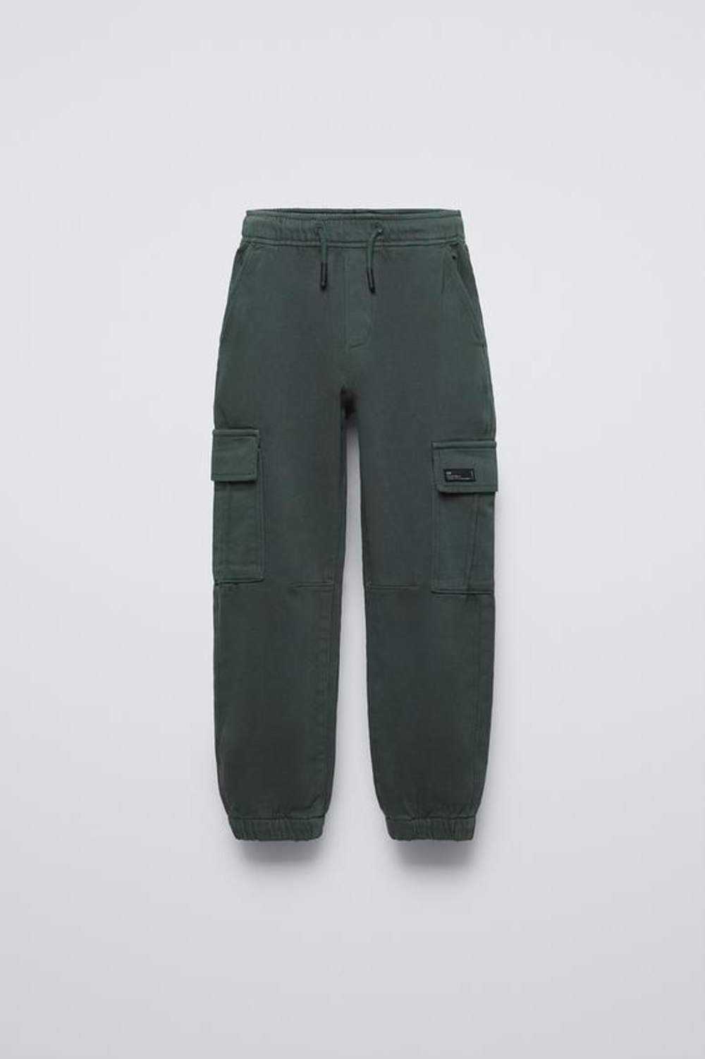 ZARA БРЮКИ КАРГО SOFT, ИЗУМРУДНЫЙ