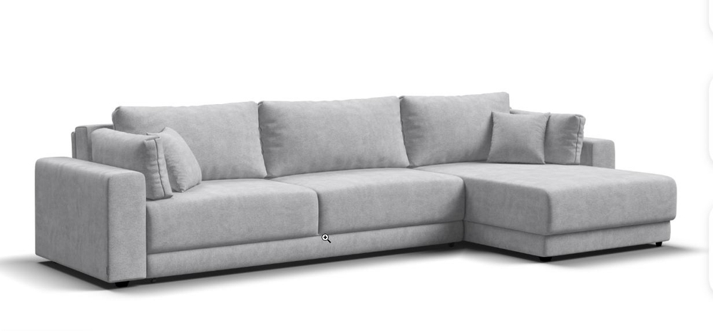 Угловой диван Босс Прайм Макс Шенилл Клауд серый