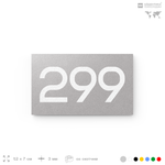 Номер на дверь 299, табличка на дверь для офиса, квартиры, кабинета, аудитории, склада, серая 120х70 мм, Айдентика Технолоджи