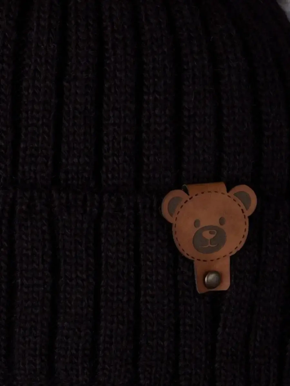 Шапка зимняя вязаная и снуд для детей