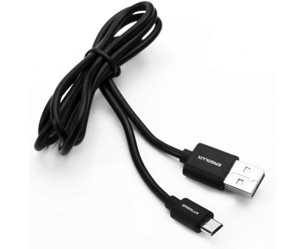 Кабель USB-Type C, 2А, 1м, ERGOLUX (15089) ELX-CDC02P-C02 ПРОМО Черный