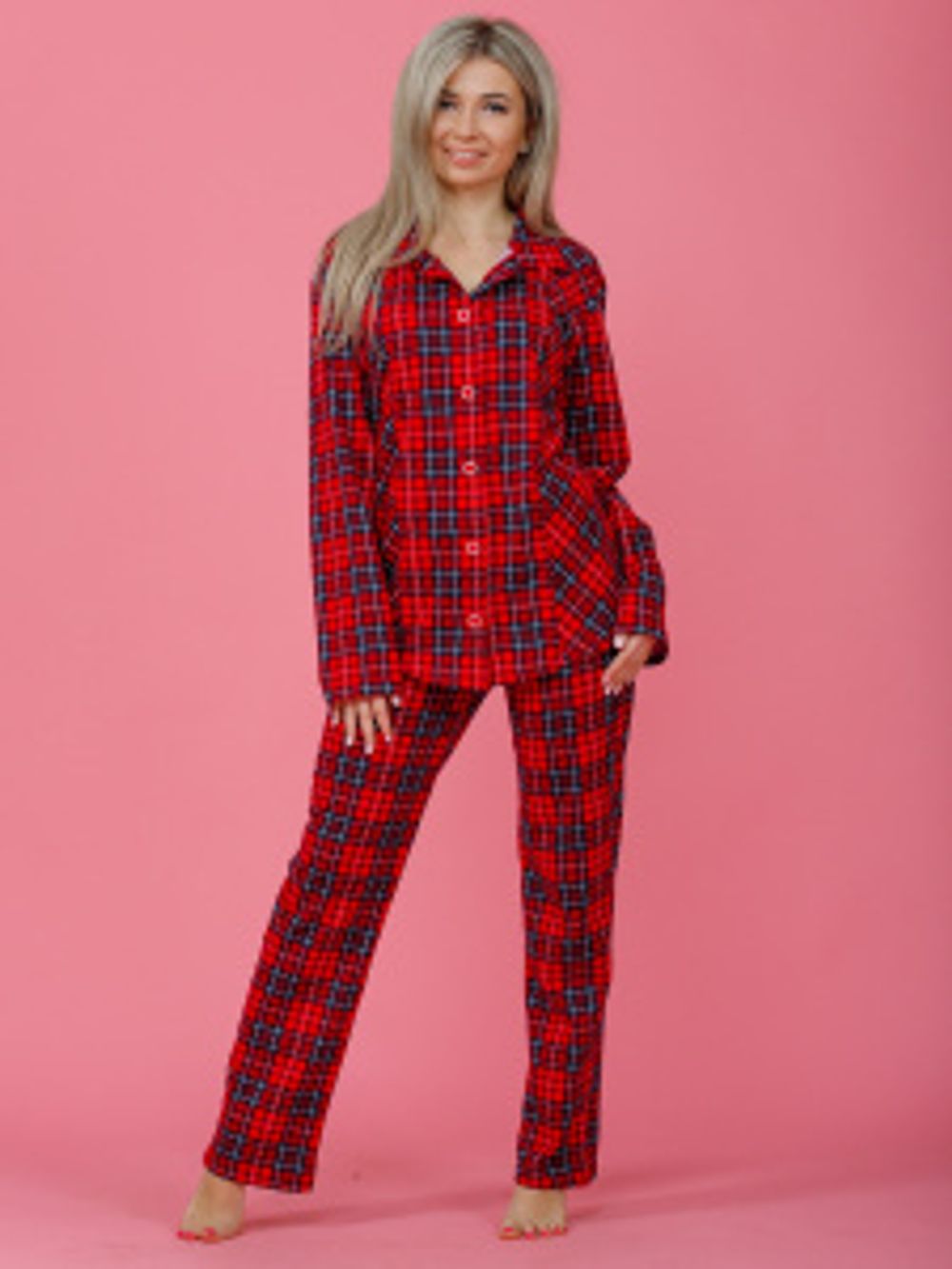 852 Пижама "Красная клетка" SveTekst (Акция)