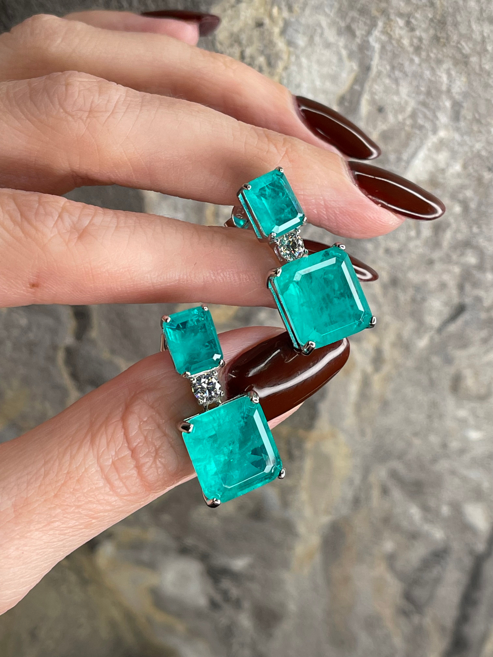 Серьги параиба мини