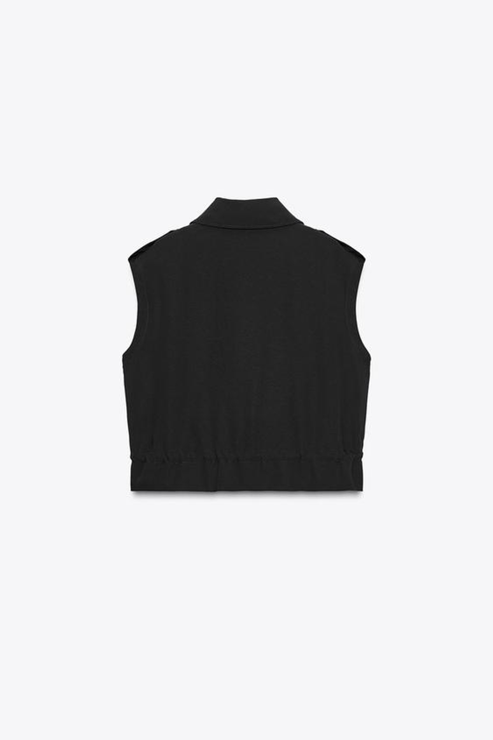 ZARA ЖИЛЕТ КАРГО, ЧЕРНЫЙ