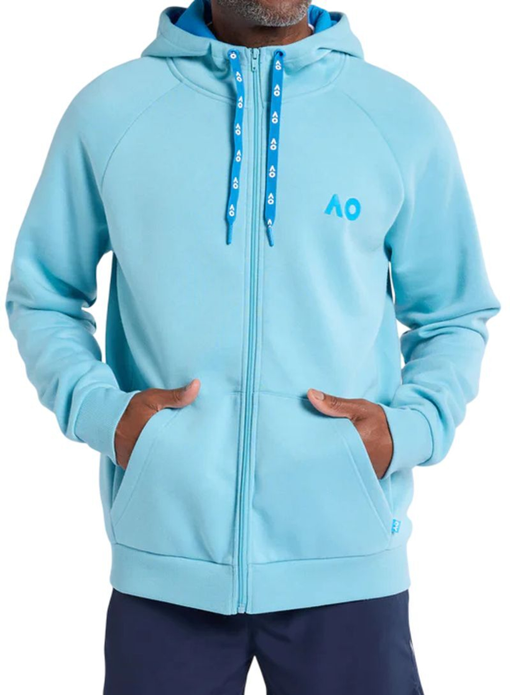 Мужская теннисная кофта Australian Open Zip Through Sport - небесный