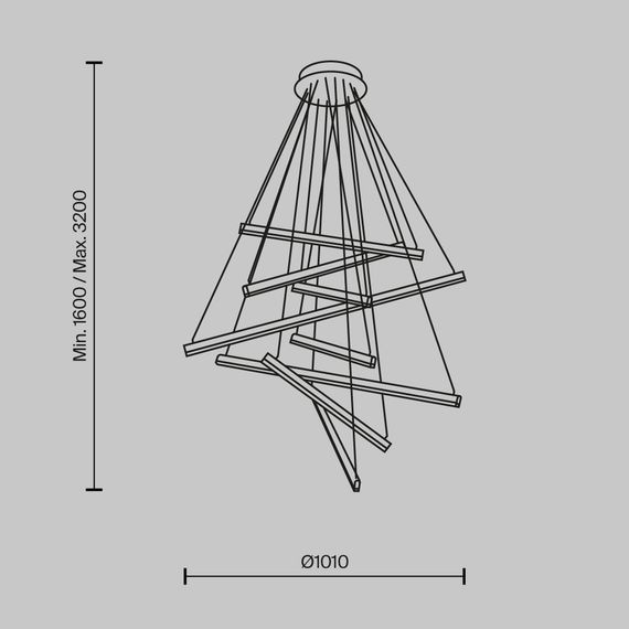 Подвесной светодиодный светильник Maytoni Line MOD016PL-L96GK