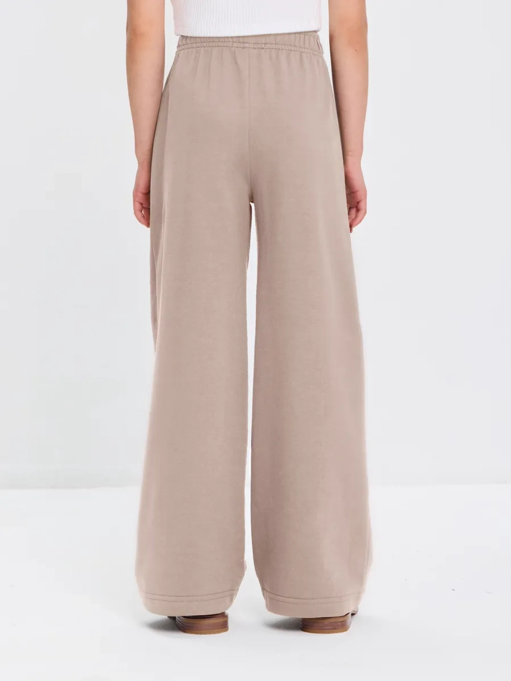 Брюки палаццо из футера