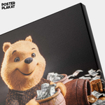 Картина для интерьера Винни Пух / Winnie-the-Pooh на холсте, персонаж мультфильма, холст с печатью на подрамнике, на стену, Постер Плакат