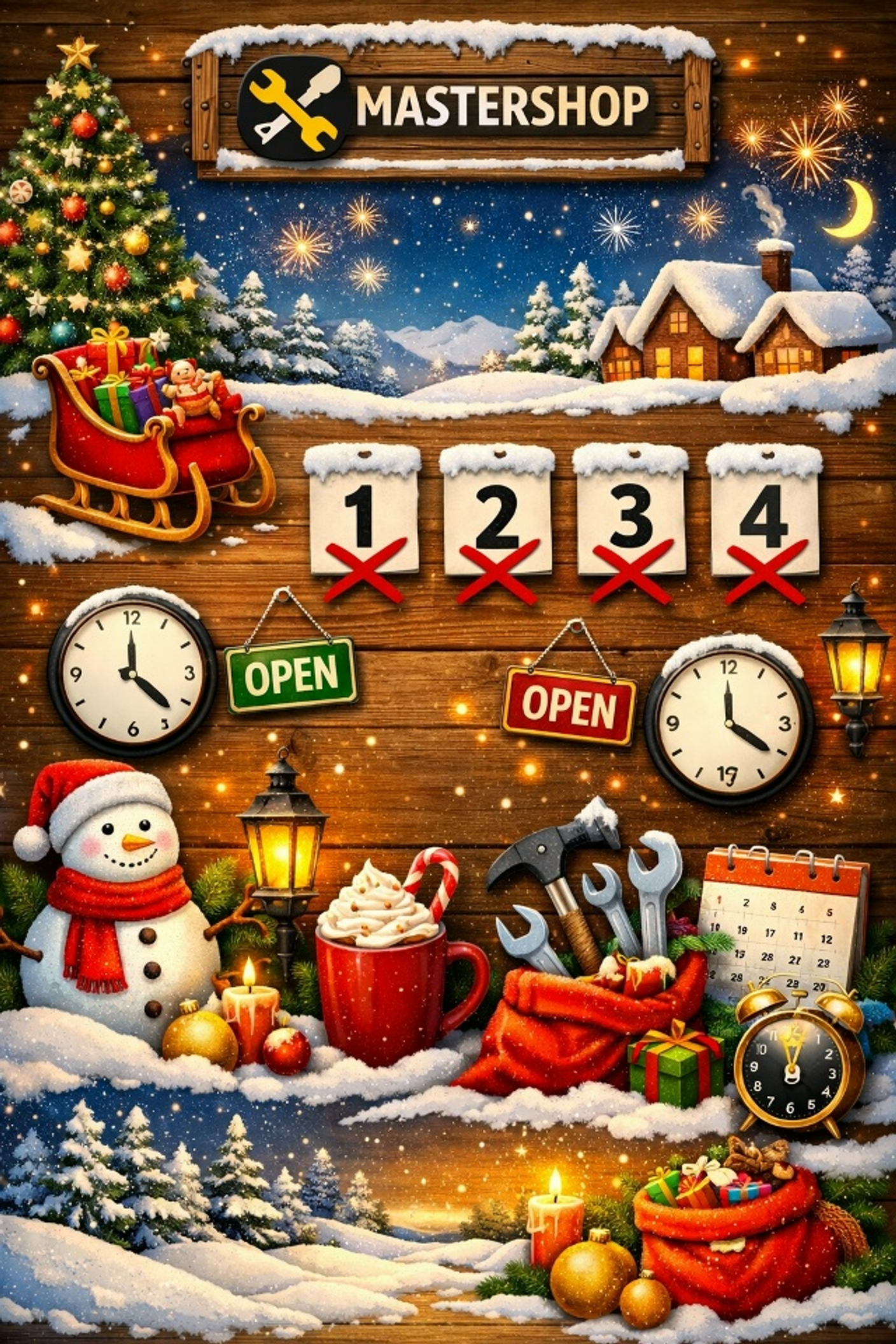 Наш график работы в новогодние праздники