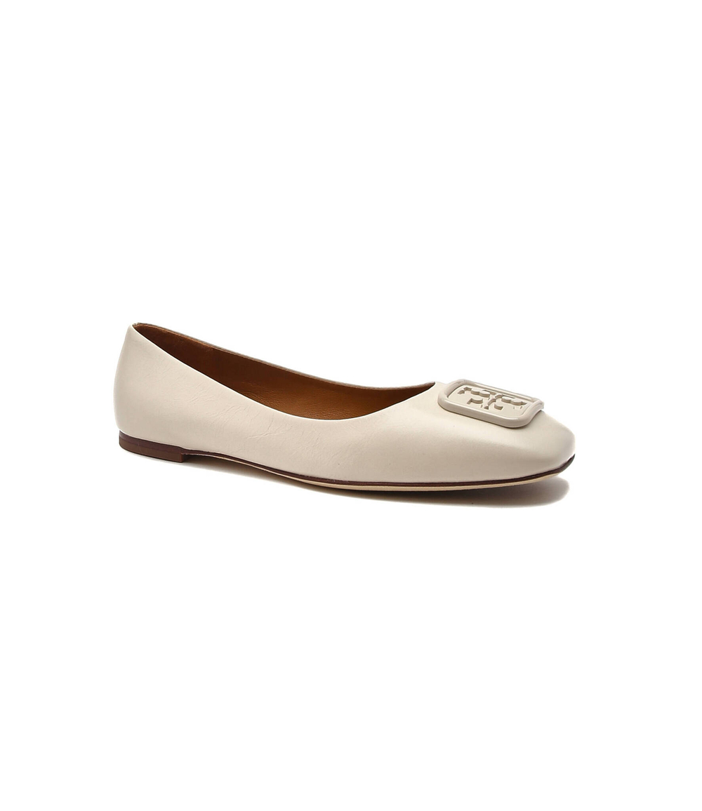 Кожаные балетки georgia TORY BURCH - кремовый(86721)