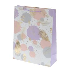 GAEM Пакет подарочный L (бумага 210г/м2, блок микс 12шт), L31 W12 H40 см, 4в.