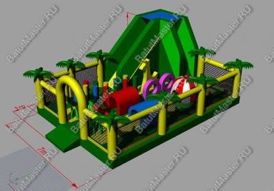 Коммерческий надувной батут "Джунгли малый"