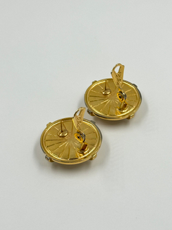 Крупные серьги с «жемчугом» YSL