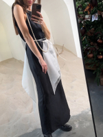 Платье макси черный шёлк