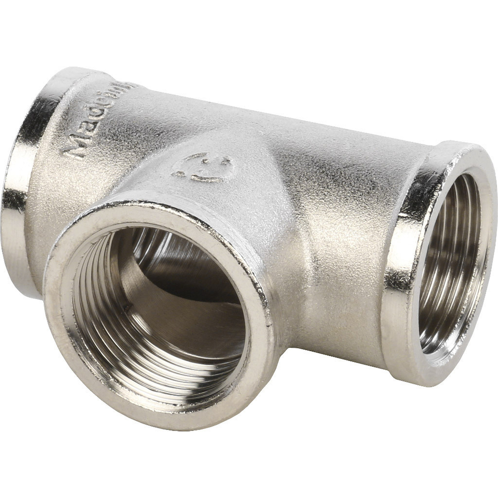 Тройник STOUT ВВ 3/4" никель