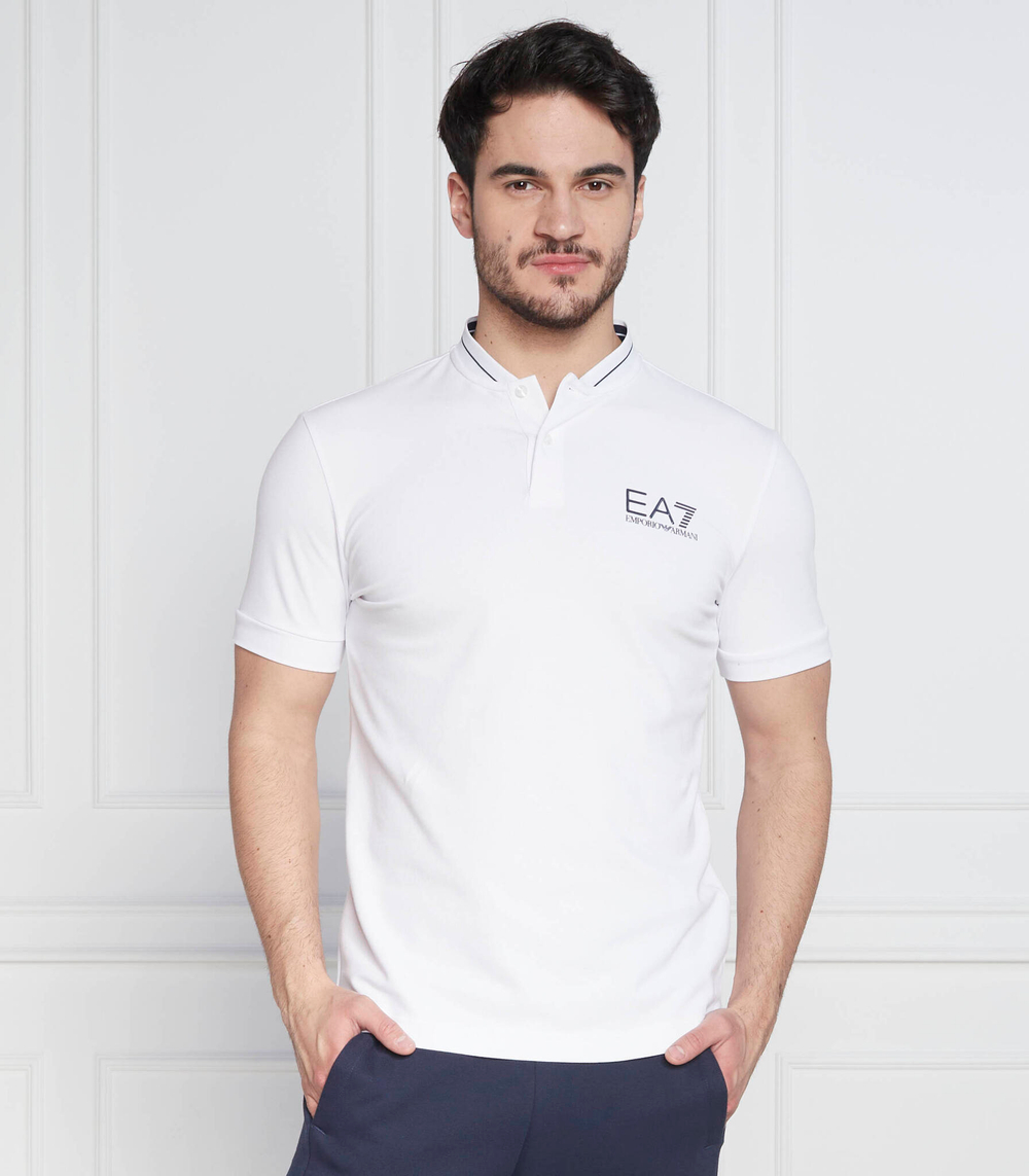 поло EA7 - белый(3RPF18 PJ04Z)