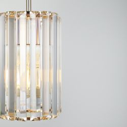 Светильник подвесной (подвес) Rivoli Suzanne 1052-201 1 х Е27 40 Вт хрусталь | Хрусталь