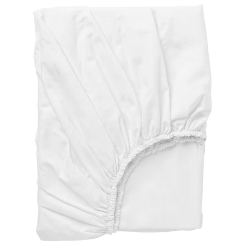 ДВАЛА DVALA Декоративная простыня на резинке, белая, 80x200 см