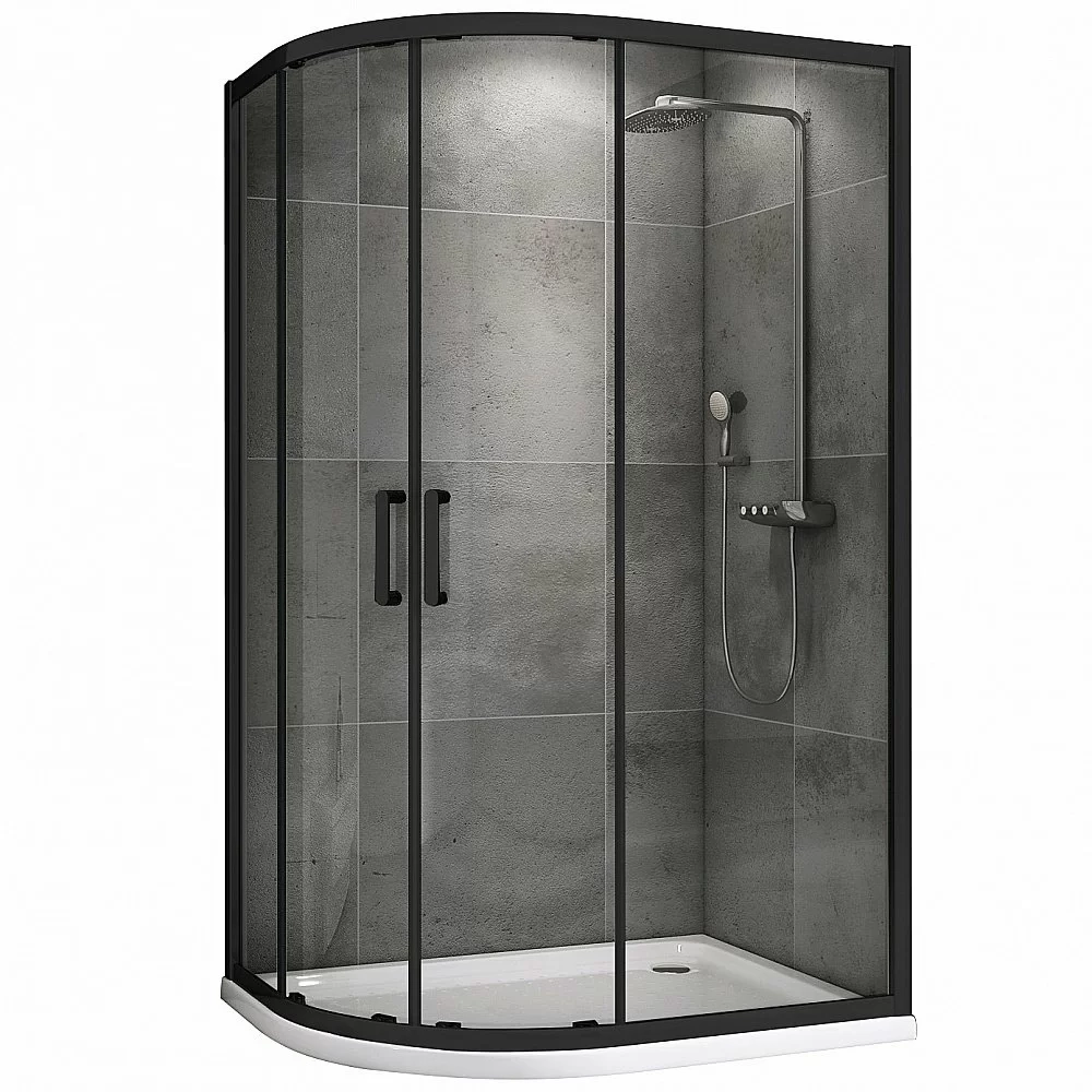Душевой уголок ABBER Schwarzer Diamant AG01129B 120x90 стекло прозрачное/профиль черный